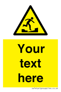 Custom warning uneven surface